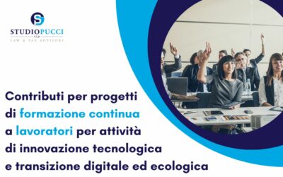 Contributi per progetti di formazione continua lavoratori (innovazione tecnologica e transizione digitale ed ecologica).